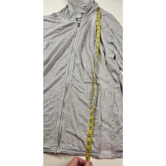 Chicos weekends sz 3 (XL) grey mesh accent breathable activewear jacket grey EUC - Picture 7 of 7